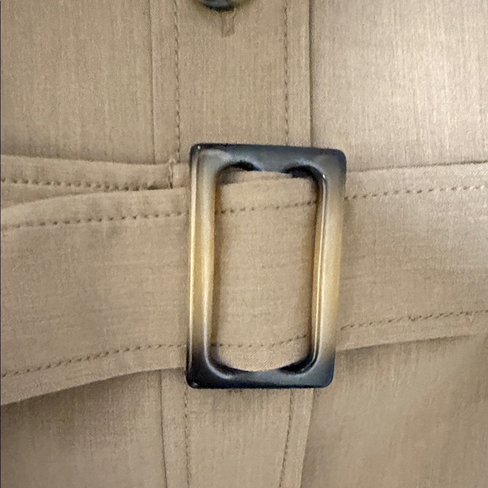 Calvin Klein Tan Belted Lined Trench Coat - Picture 3 of 9